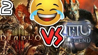 MU Legend vs Diablo 3 Dark Lord vs Barbarian [upl. by Anayet]