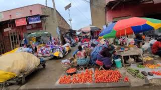 Rural African village market Day in kabundaire Fortportal Uganda [upl. by Udale]