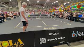 Unforgettable Matchup John McEnroe vs Drew Brees in Pickleball Singles [upl. by Albemarle]