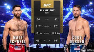 MATT SCHNELL VS CODY DURDEN FULL FIGHT UFC VEGAS 97 [upl. by Akinam]