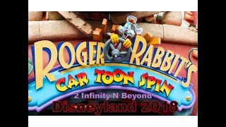 Roger Rabbits Car Toon Spin at Disneyland RideAlong 2018 [upl. by Nahshun375]