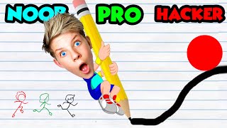 Can We Go NOOB to PRO to HACKER in DRAW THE LINE Prezley [upl. by Bruno]