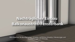 Balkonaustritt bzw Fensterbank einbauen  Wärmedämmung  WDVS  FassadendämmungVerarbeitung [upl. by Perkoff]