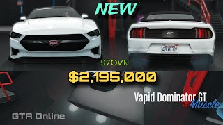 GTA 5 Vapid Dominator GT Clean Customization  GTA Online The Chop Shop DLC [upl. by O'Rourke84]