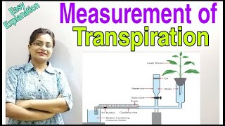 DG Pathshala Measurement of Transpiration Transpiration Topic for Class10 ICSE Biology [upl. by Dahs877]