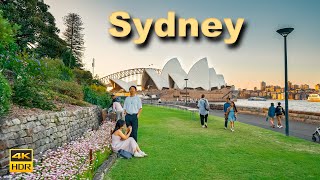 Sydney Australia Walking Tour  Royal Botanic Garden to Opera House  4K HDR [upl. by Natsirhc]