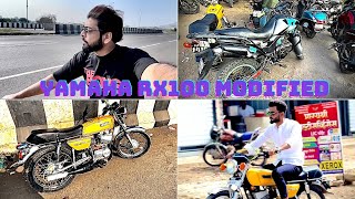 AAJ KIYA YAMAHA RX100 modification modified RX100motovlog aurangabad viral trendingrx100 [upl. by Eitsirc]