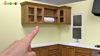 DIY Miniature Kitchen Wall Cabinet ミニチュアキッチン吊戸棚作り [upl. by Sabir]