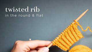 Knitting tutorial Twisted rib [upl. by Coates]