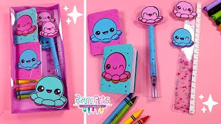 Haz ÚTILES de PULPO kawaii  DIY  ideas fáciles de útiles escolares [upl. by Nevear]