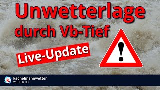 Unwetterlage durch ergiebigen Dauerregen am Wochenende  LiveUpdate [upl. by Navar]