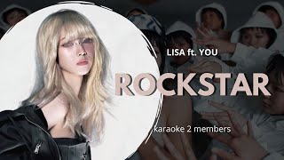 Karaoke with u LISA BLACKPINK ROCKSTAR feat You  2 members  Lyrics  imJam [upl. by Hgielsa]