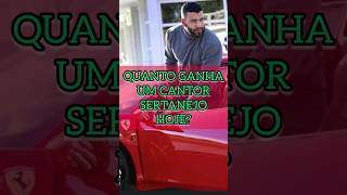 CACHE DE 100 MIL SOBRA QUANTO PRO CANTOR SERTANEJO  shorts musica dinheiro [upl. by Maggee]