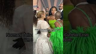 Normani gave ArianaGrande and CynthiaErivo major love at the LA WickedMovie premiere [upl. by Mountford397]