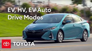 Toyota HowTo 2017 Prius Prime – EV HV EV Auto Drive Modes  Toyota [upl. by Ahseyd557]