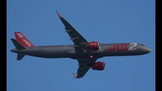 4K Brand New Jet2 Plane Airbus A321251NX GSUNO On EXS045D Heading To Manchester Airport 111024 [upl. by Agostino]