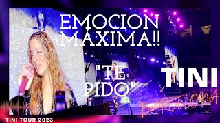 ❤️TINI ¡NO PUEDE CANTAR😪  quotTe pidoquot  TINI Tour  Barcelona [upl. by Illom]