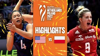 🇺🇸 USA vs 🇵🇱 POL  Highlights Phase 2 Womens World Championship 2022 [upl. by Oniliuqnart]