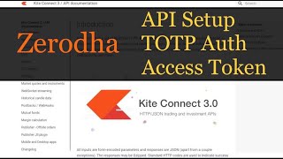 How to Setup the Zerodha API  TOTP Authentication and Access Token [upl. by Shelden]