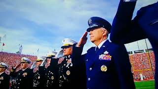 Rose Bowl 2018  National Anthem and B2 Stealth Bomber Flyover HD [upl. by Yrakaz]