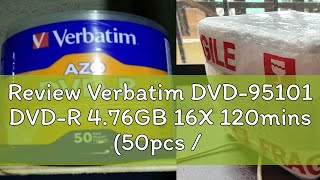 Review Verbatim DVD95101 DVDR 476GB 16X 120mins 50pcs  Spindle [upl. by Lockwood]