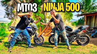 Ninja 500 vs Mt 03 comparativo [upl. by Sonstrom]