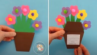 Mothers Day Handprint Flower Card  Mothers Day Craft for Kids [upl. by Lainad]