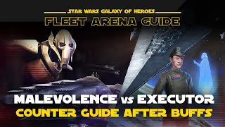 Malevolence vs Executor Counter Guide 20 After Buffs  SWGOH Fleet Arena [upl. by Derick]