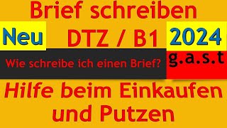 DTZ B1  Brief schreiben  einem Nachbarn beim Einkaufen und Putzen helfen [upl. by Corinna]