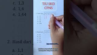 Soal Aljabar Matematika Dasar TIU SKD CPNS soal hitung cepat [upl. by Coleen]