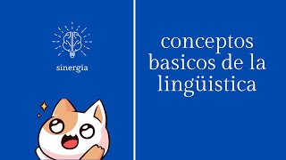 conceptos basicos de la linguistica [upl. by Ordep]