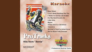 Easy Street In the Style of Annie Karaoke Version Instrumental Only [upl. by Gurl]