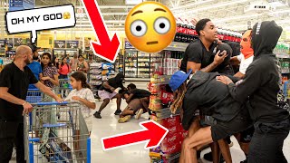 GETTING JUMPED IN PUBLIC PRANK ON STRANGERS😳WE GOT ARRESTED [upl. by Icul21]