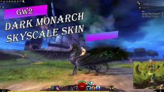 GW2 Dark Monarch Skyscale Skin in default dye shadow abyss dye and permafrost dye [upl. by Enigroeg254]