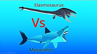 Megalodon Vs Elasmosaurus [upl. by Acire]