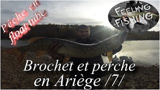 Pêche des gros brochet et de la perche en float tube en Ariège partie 7  Gopro HD [upl. by Lilaj]