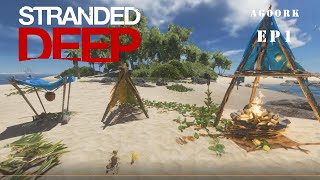 Stranded Deep Tutorial EP1  Starter island set up [upl. by Esile440]