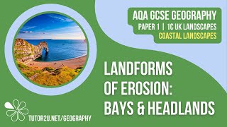 Landforms of Erosion Bays and Headlands  AQA GCSE Geography  Coastal Landscapes 4 [upl. by Branscum]