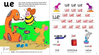 Jolly Phonics  Workbook 7  Page 9  Letter Combination ue  2020 Edition [upl. by Algy]