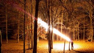 12 Gauge Dragons Breath AT NIGHT Smarter Every Day 2 [upl. by Burger279]