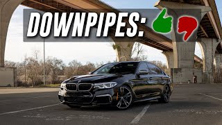 M550i Downpipes Review  Worth It [upl. by Foskett]