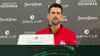 Novak Djokovic after Davis Cup loss Sinner barely missed a ball [upl. by Juliann]