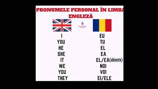 🇬🇧PRONUMELE PERSONAL ÎN LIMBA ENGLEZĂÎNVAȚĂ ENGLEZA [upl. by Halimeda90]