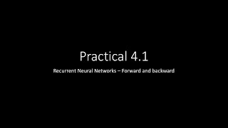 Practical 41 – RNN forward and backward [upl. by Onairotciv]