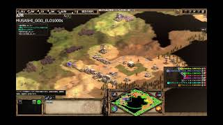 AoE2DE AI戦4v4 非常に難しい サラセン灌木地27弓 30min POP85 IDLTC123 獲得資源132kイノTC矢で討ってしまい驚異の27弓！tyokidoさん完璧な進化！ [upl. by Maharba]