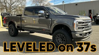 2023 Ford F250 Platinum 25” LEVELED on 37sCarbonized Gray [upl. by Oeram]