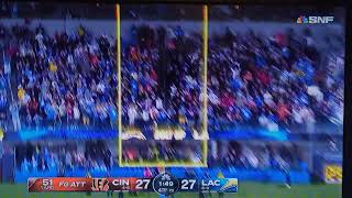 Bengals McPherson Missed Field Goal against Chargers [upl. by Ttayw]