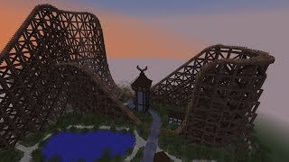 Minecraft 174 Ride The Wooden Roller Coaster [upl. by Sivla107]