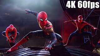 Spider Man No Way Home Final Fight Andrew and Tobey Hit It Off 4K 60fps [upl. by Lugo]