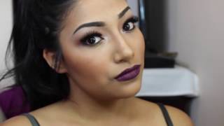 FULL MAKEUP TUTORIAL Foundation amp Eyes Cranberry Eyes amp Bold Lips [upl. by Goldia]